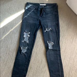 Bullhead Black Darkwash Ripped Denim